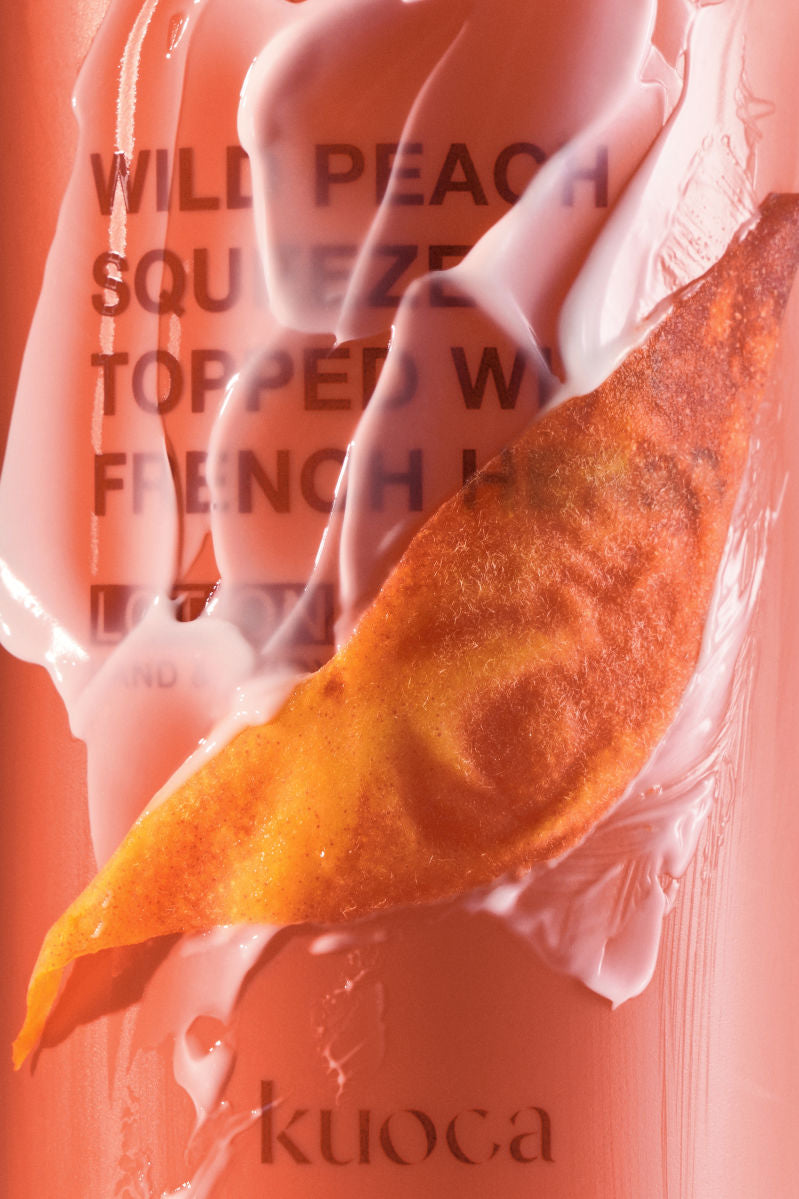 KUOCA Wild Peach Squeeze Topped with French Harbs Hand & Body Lotion