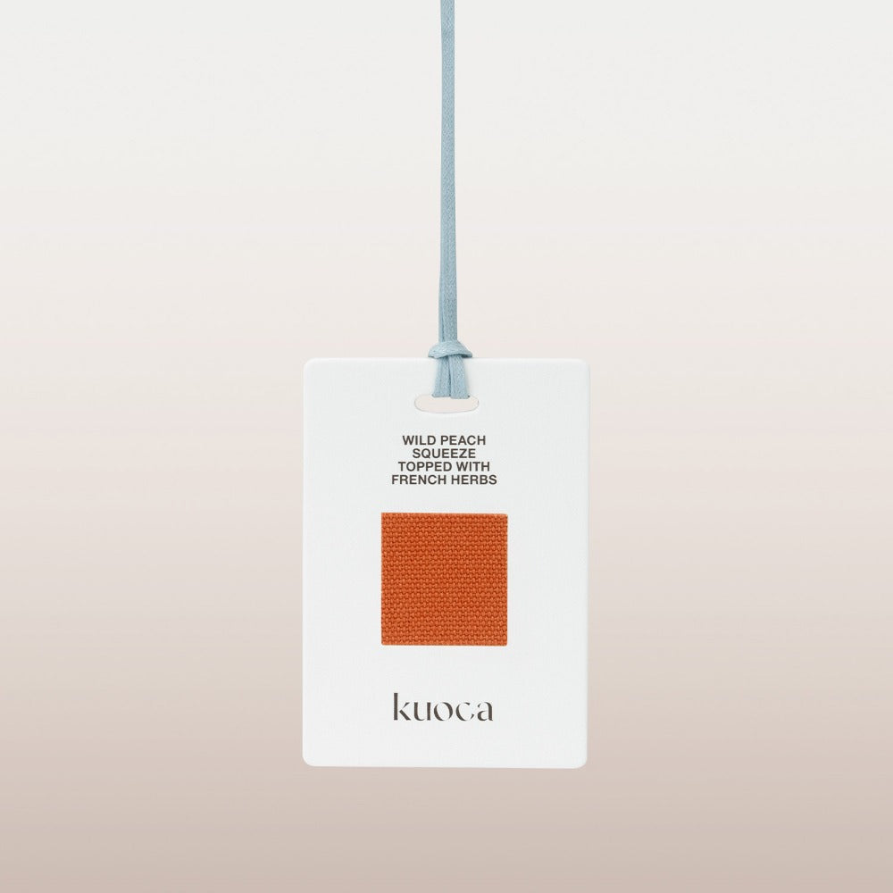 KUOCA Wild Peach Squeeze Topped with French Harbs Fragrance Tag