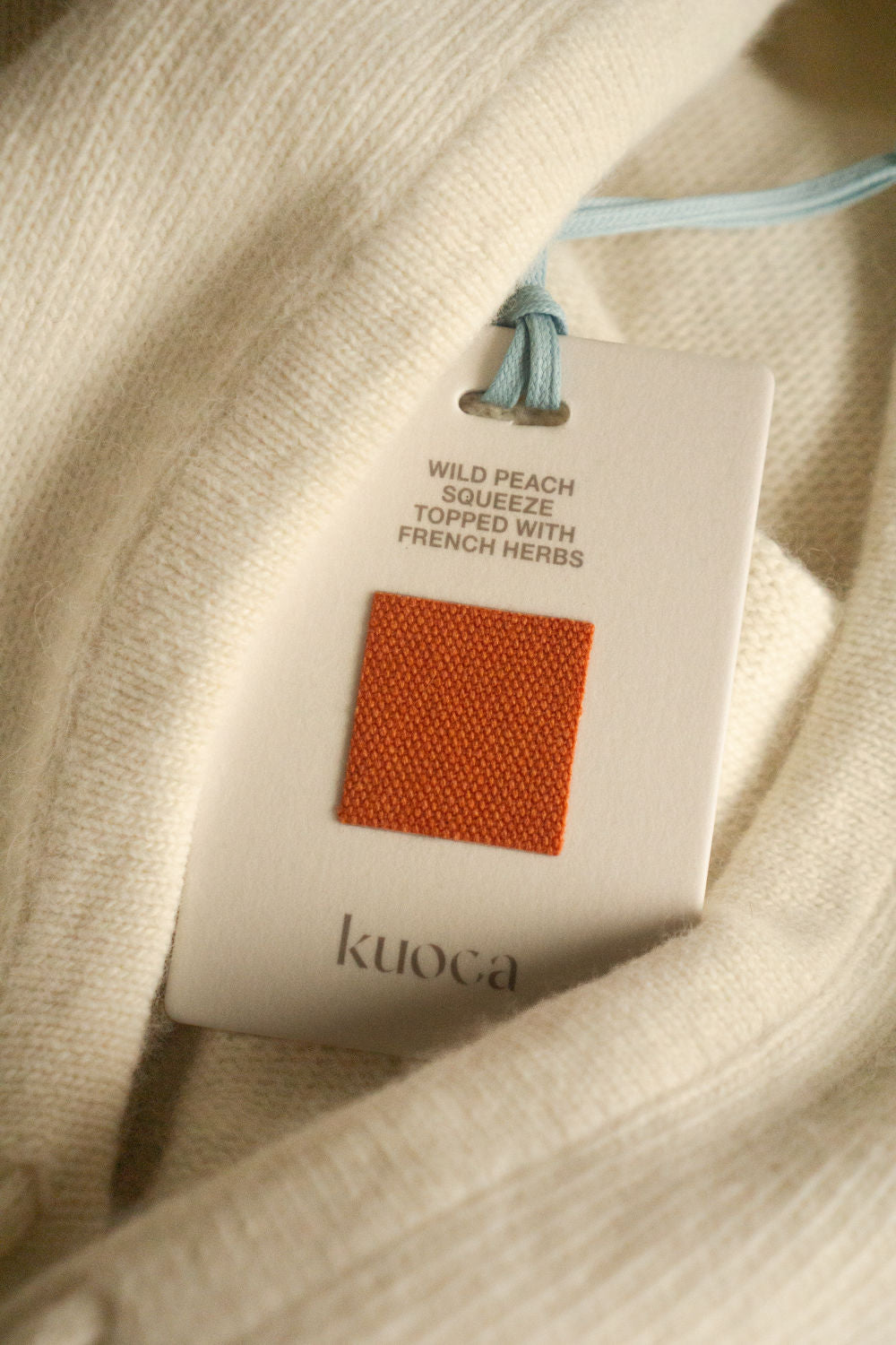 KUOCA Wild Peach Squeeze Topped with French Harbs Fragrance Tag