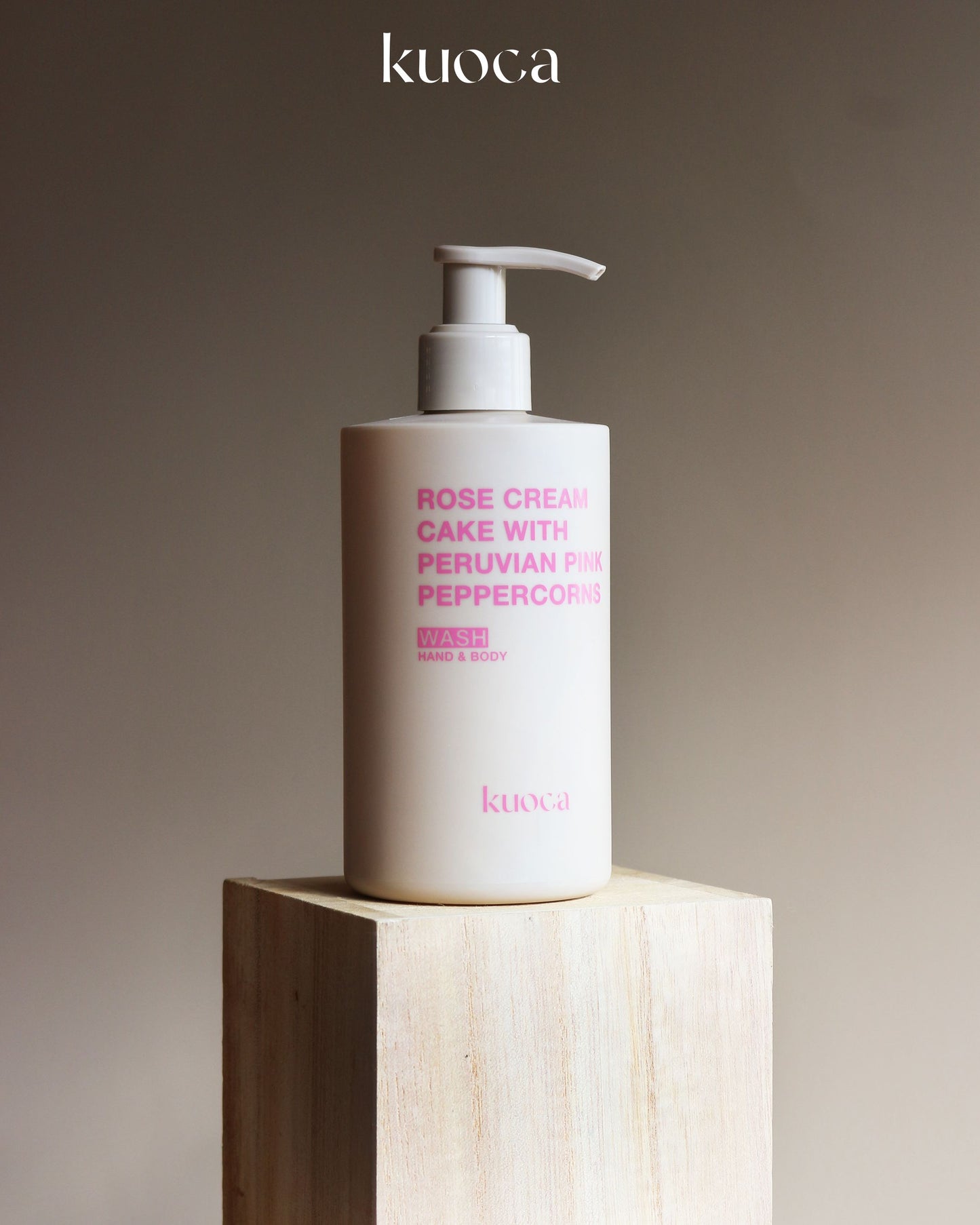 KUOCA Rose Cream Cake with Peruvian Pink Peppercorns Hand & Body Wash