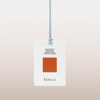 KUOCA Wild Peach Squeeze Topped with French Harbs Fragrance Tag