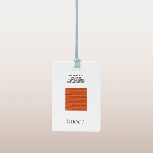 KUOCA Wild Peach Squeeze Topped with French Harbs Fragrance Tag
