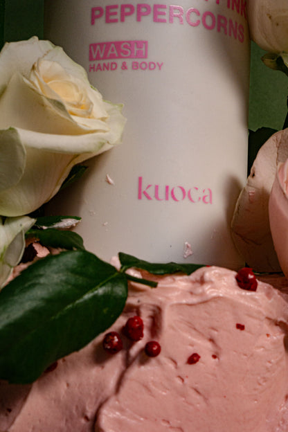 KUOCA Rose Cream Cake with Peruvian Pink Peppercorns Hand & Body Wash