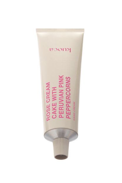 KUOCA Rose Cream Cake with Peruvian Pink Peppercorns Hand Cream