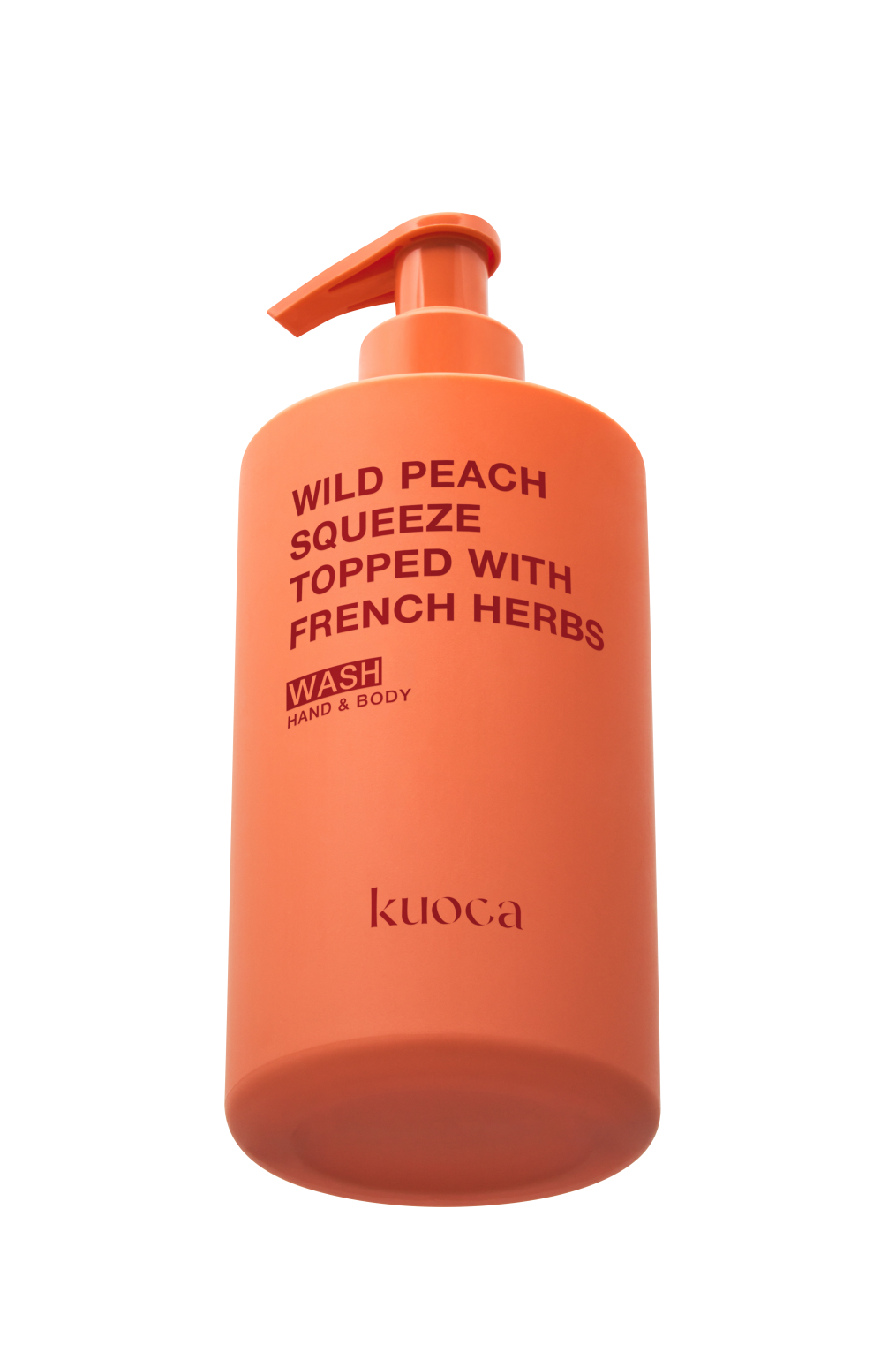 KUOCA Wild Peach Squeeze Topped with French Harbs Hand & Body Wash